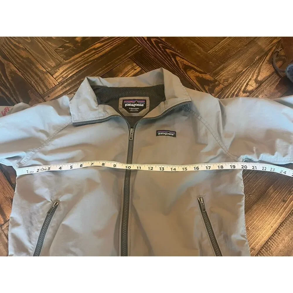 Patagonia Nylon Bomber Jacket Men Small Gray Hiking Lightweight Coat Outdoor